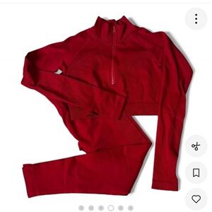 Forever 21 Women's Red Leggings & Cropped Jacket
